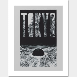 TOKYO Blast Rising Sun  |  ネオ東京 Japanese Vertical Design Posters and Art